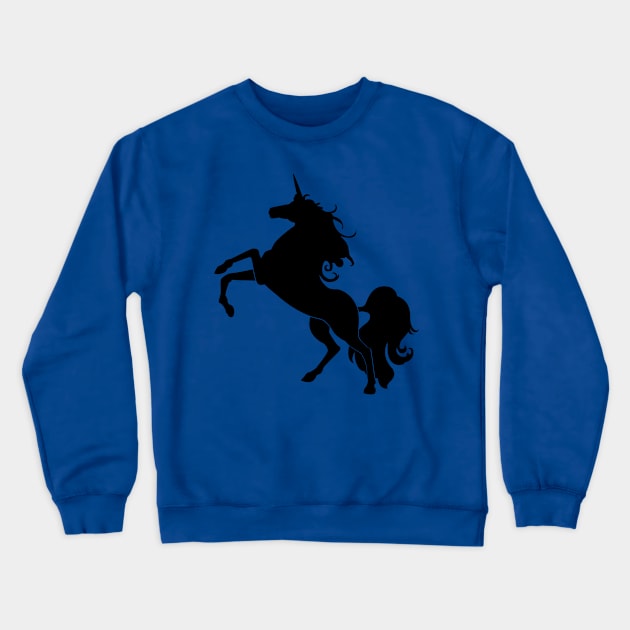 black unicorn Crewneck Sweatshirt by M_Mary